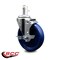 Service Caster 5'' Solid Poly Wheel Swivel 7/16'' Grip Ring Stem Caster with Brake SCC-GR20S514-SPUS-TLB-716138 - alternate 3